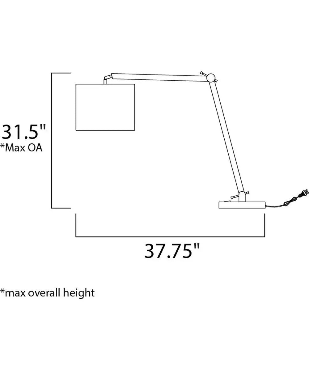 Table Lamp | 19 Inch Height | 1 Light LED | Polished Chrome Finish