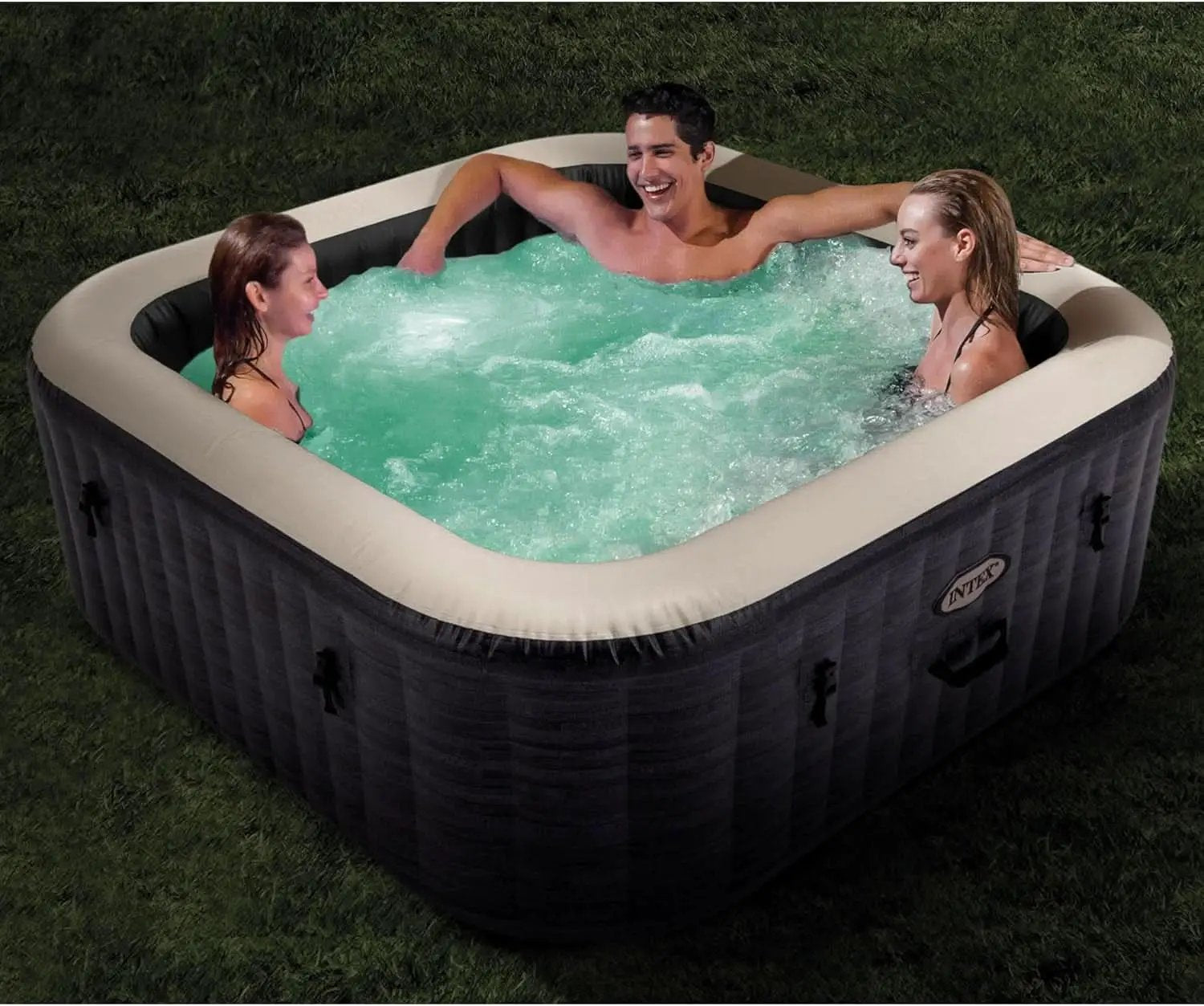 Greystone Deluxe 4 Person Inflatable Hot Tub With Wireless from PriceLows™
