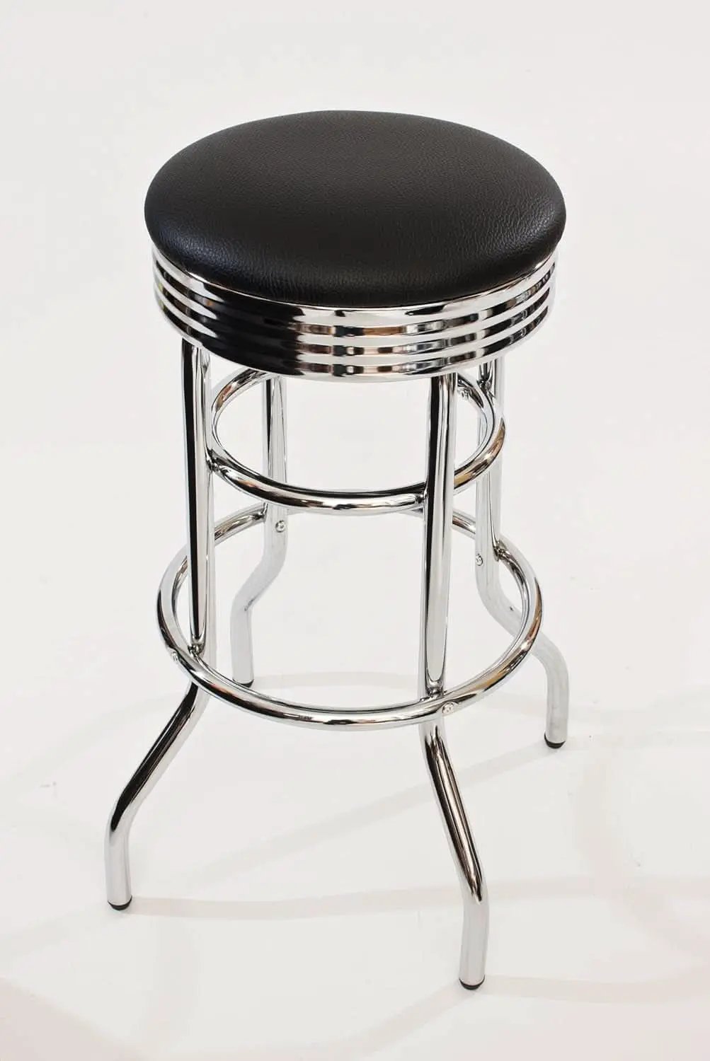 Heavy Duty Backless Swivel Bar Stools with Faux Leather from PriceLows™