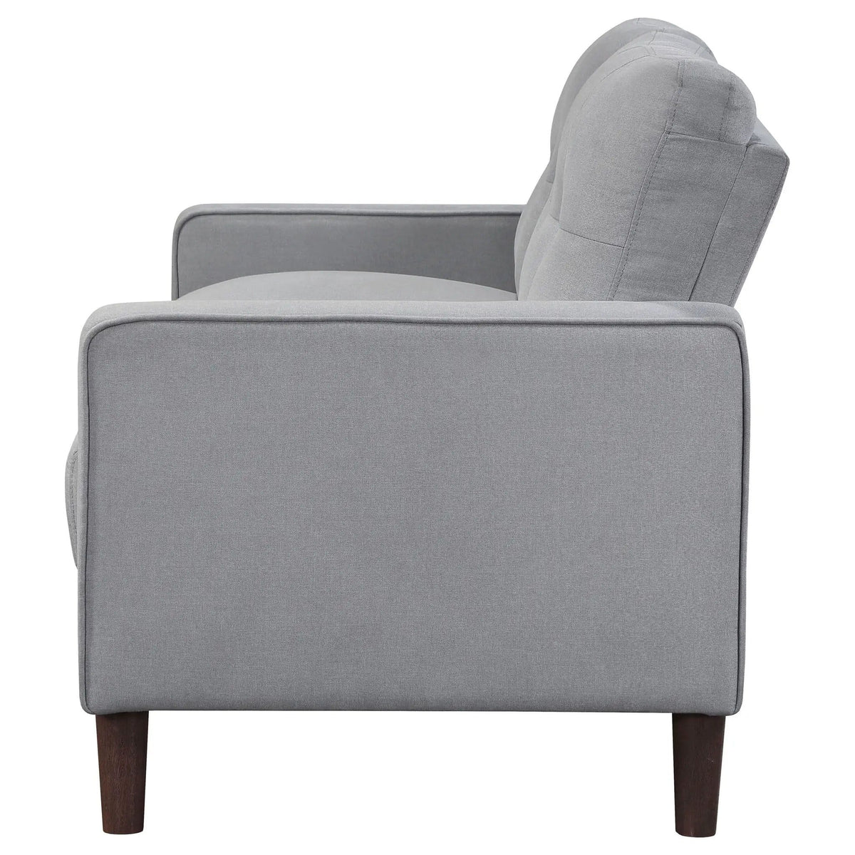 Bowen Upholstered Track Arm Tufted Loveseat | 54.25 x 32.75 x 34.25 in | Fabric | Grey