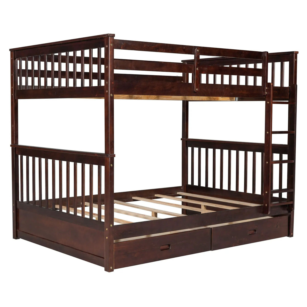 Bunk Bed With Ladders | 2 Storage Drawers | Space-Saving Design | Sleepover Ready