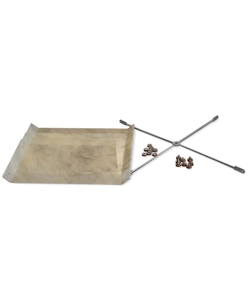 Square Lampshade | 15x15x9 Shallow Drum | Faux Marbled Alabaster