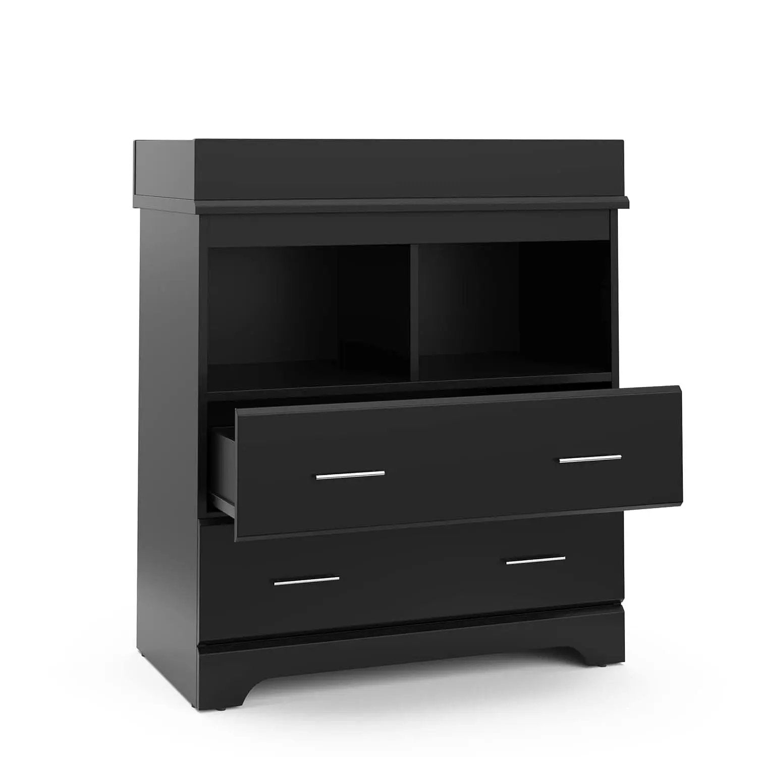 Brookside 2 Drawer Changing Table Dresser Black Topper from PriceLows™