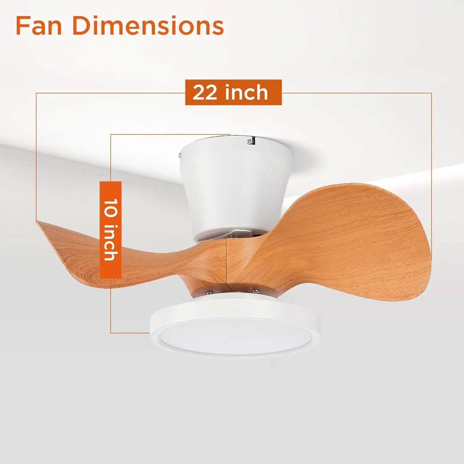 22 Inch Ceiling Fan With LED Light For Kitchen And Bedroom from PriceLows™