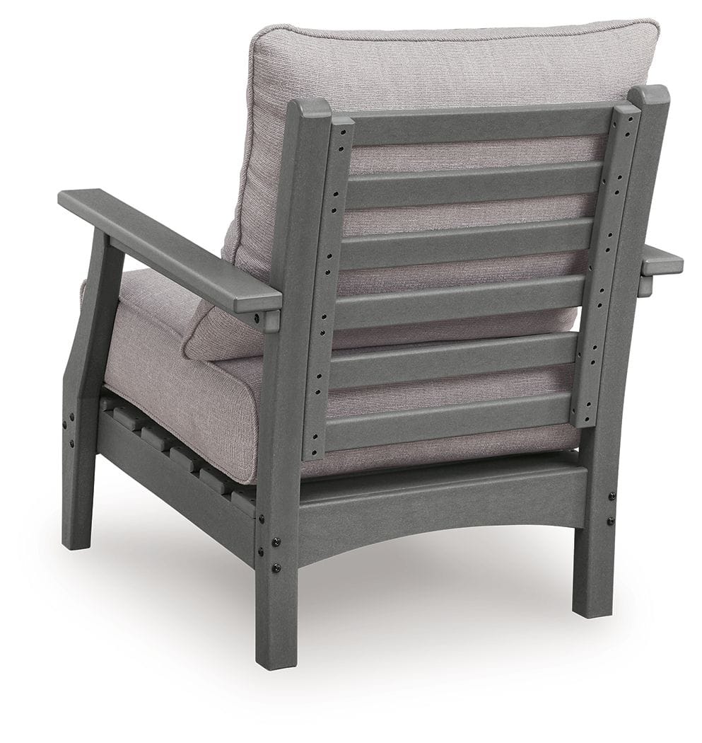 Cove Beach Lounge Chair With Cushion (Set of 2) | 29.75 x 34.13 x 36 in | Polyester & Fabric | Gray