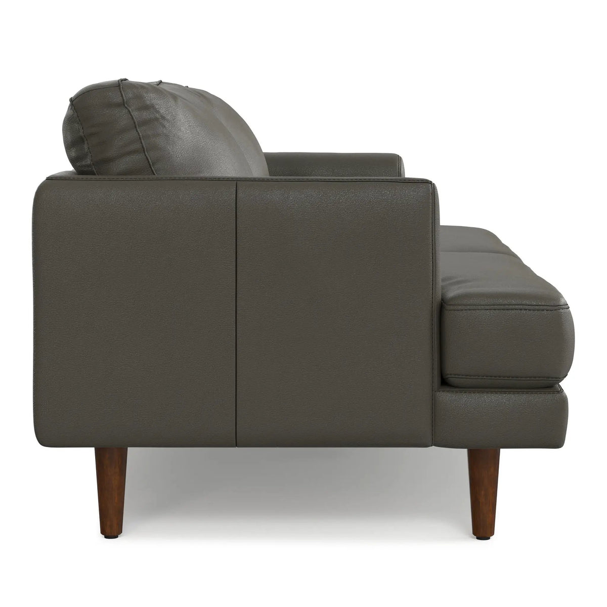 Livingston Upholstered Sofa | Genuine Aniline Leather | 7 Inch Thick Cushions | 76 Inch Length