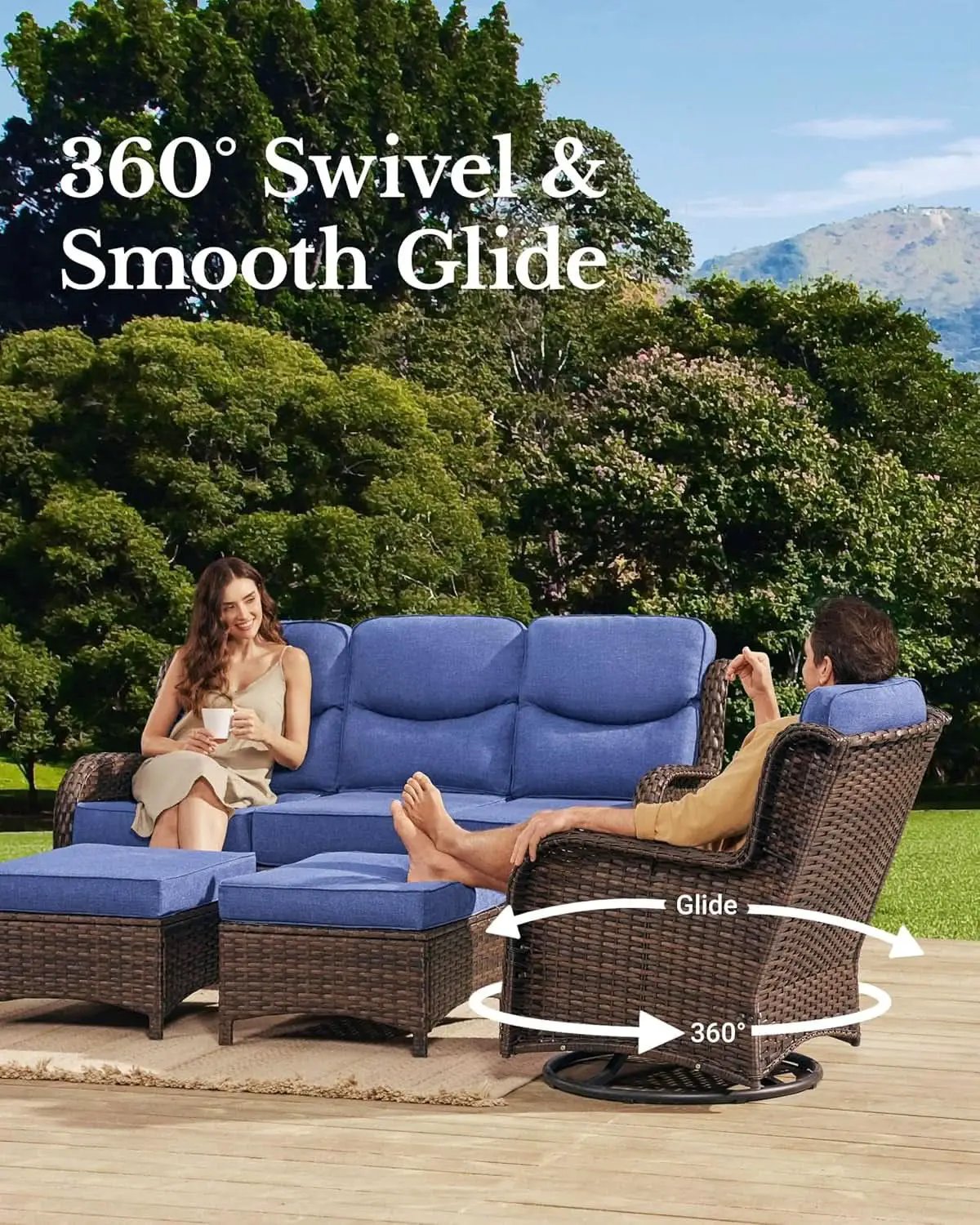 Luxury Outdoor Patio Furniture Set with Thick Cushions from PriceLows™