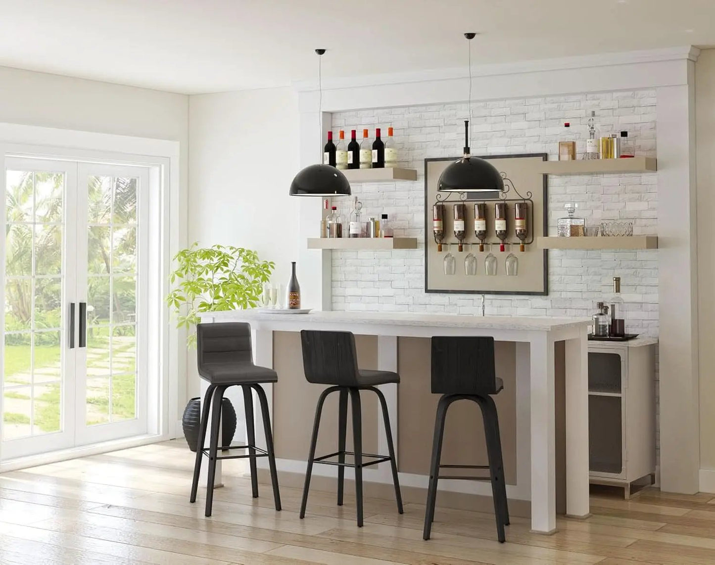 Vienna 30 Inch Bar Height Bar Stool Grey And Black from PriceLows™