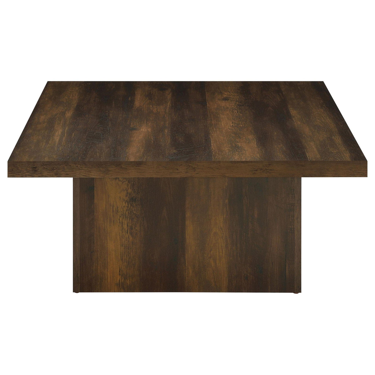 Devar Square Engineered Wood Cocktail Coffee Table Dark Pine | 35.5 x 35.5 x 16.25 in | Engineered Wood & Veneer | Living Room