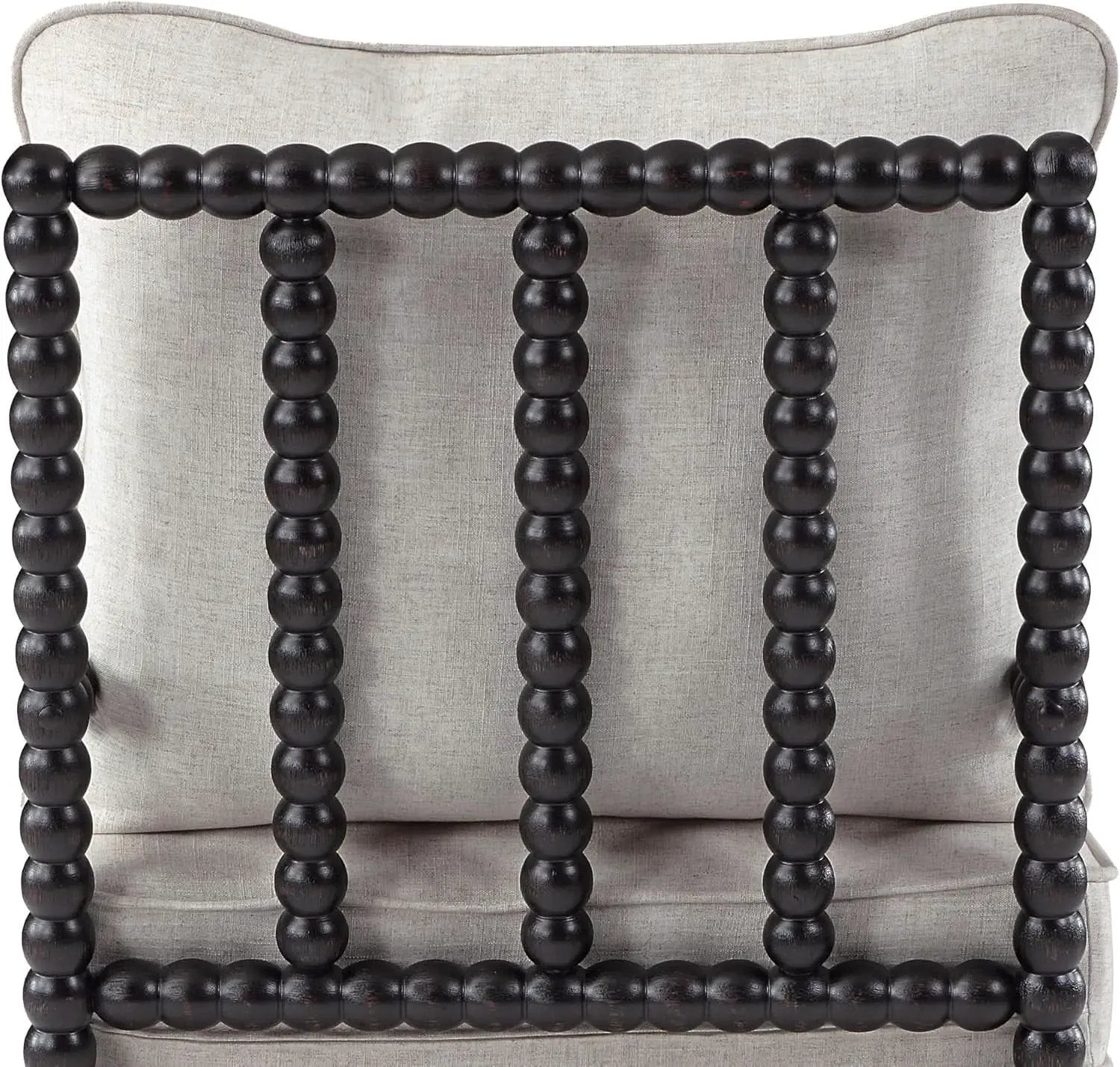 European Linen Spindle Armchairs Set Pair Cushions from PriceLows™