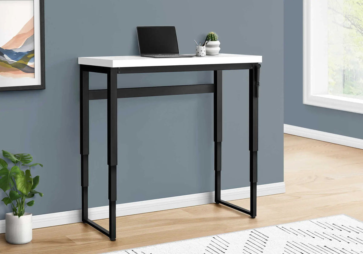 Adjustable Standing Computer Desk | 47.25 Inch Width | Thick Panel Tabletop | Contemporary Design
