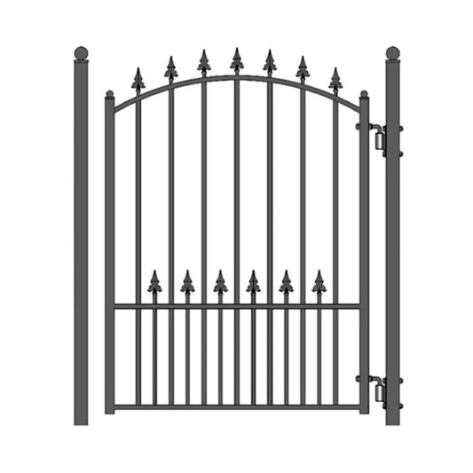 5FT Heavy-Duty Munich Powder-Coated Galvanized Steel Pedestrian Gate | 5 ft | Steel | Driveway Gate