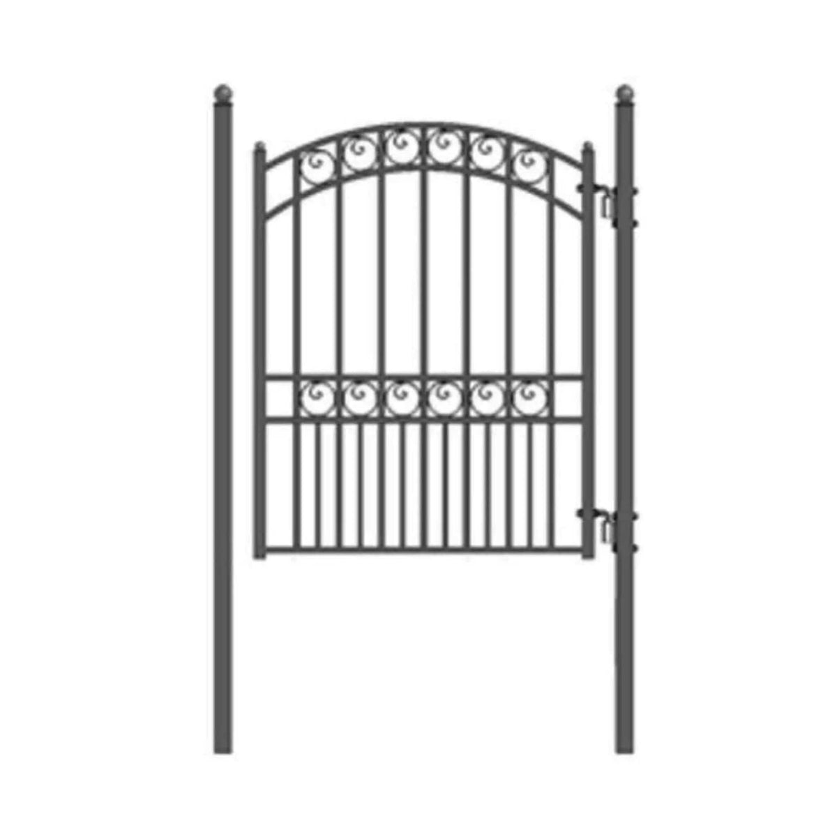 5FT Heavy-Duty Paris Powder-Coated Galvanized Steel Pedestrian Gate | 5 ft | Steel | Driveway Gate