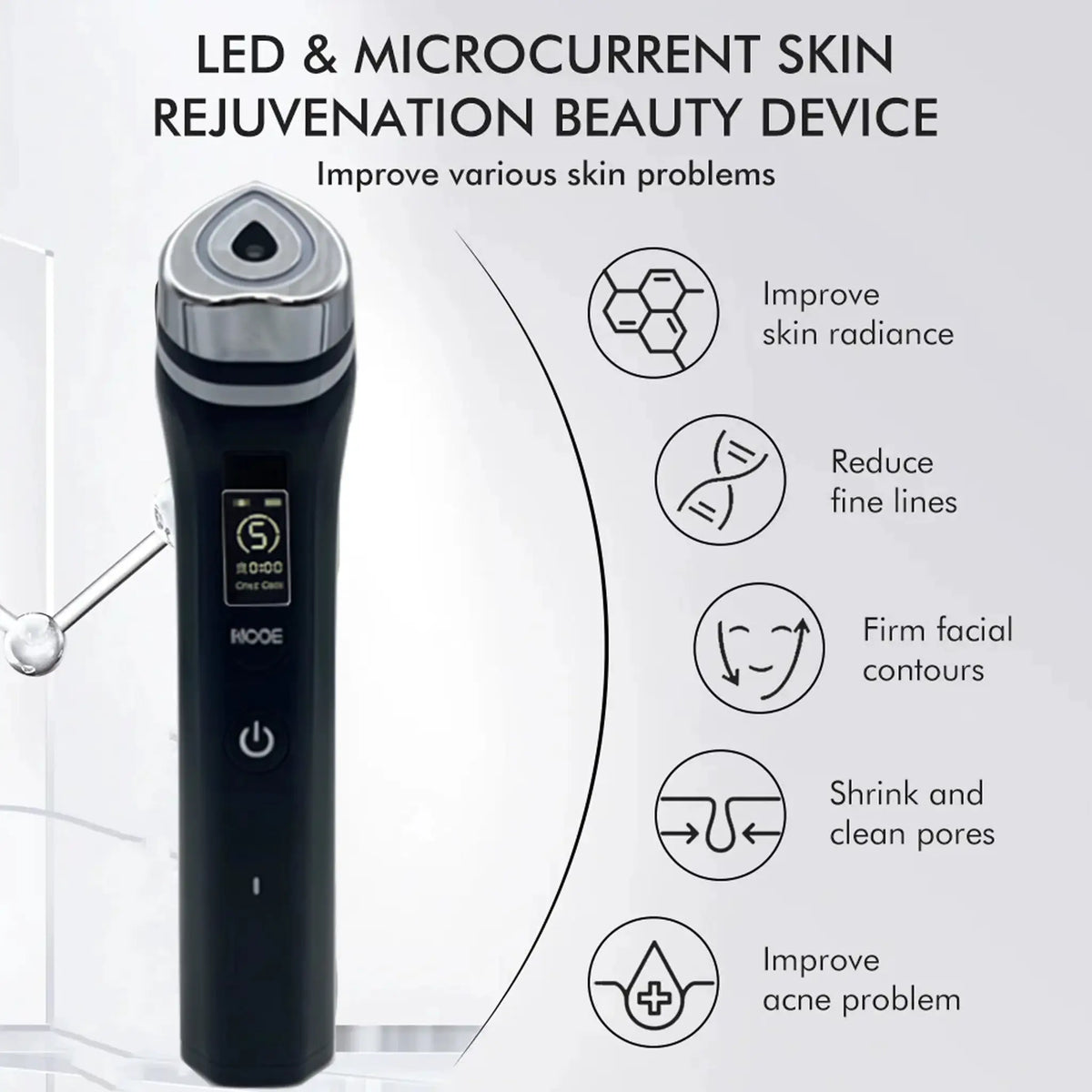 6 In 1 Skin Therapy Wand Led Light Facial Device | PriceLows