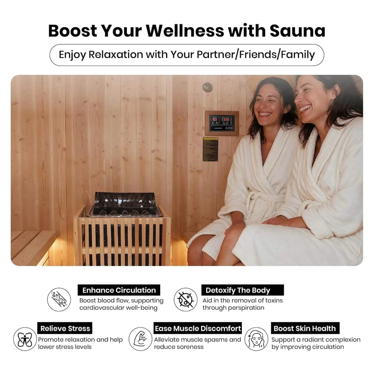 Varenna 6-Person Outdoor Traditional Carbonized Spruce Barrel Sauna | 6-Person | Spruce | Outdoor Living