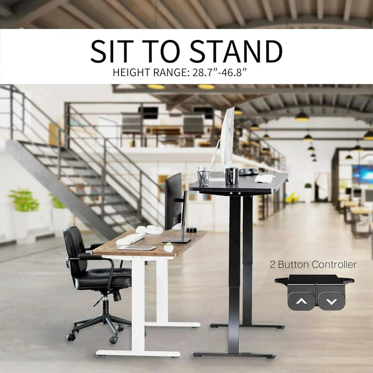 60 Inch Gray Electric Height Adjustable Standing Desk from PriceLows™