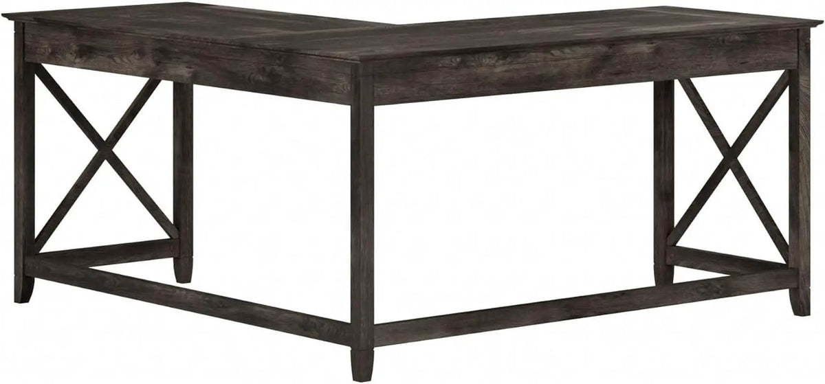 60 Inch L Shaped Desk Modern Farmhouse Home Office from PriceLows™