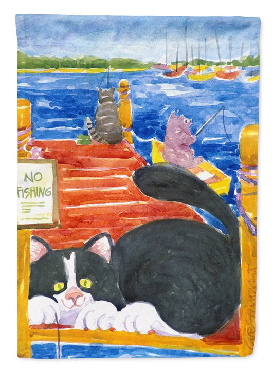 Cat Fishing from the dock Garden Flag Mailbox Decorative Yard Banner Outside Patio Artwork for Flower Beds, Garden Size, Multicolor from PriceLows™