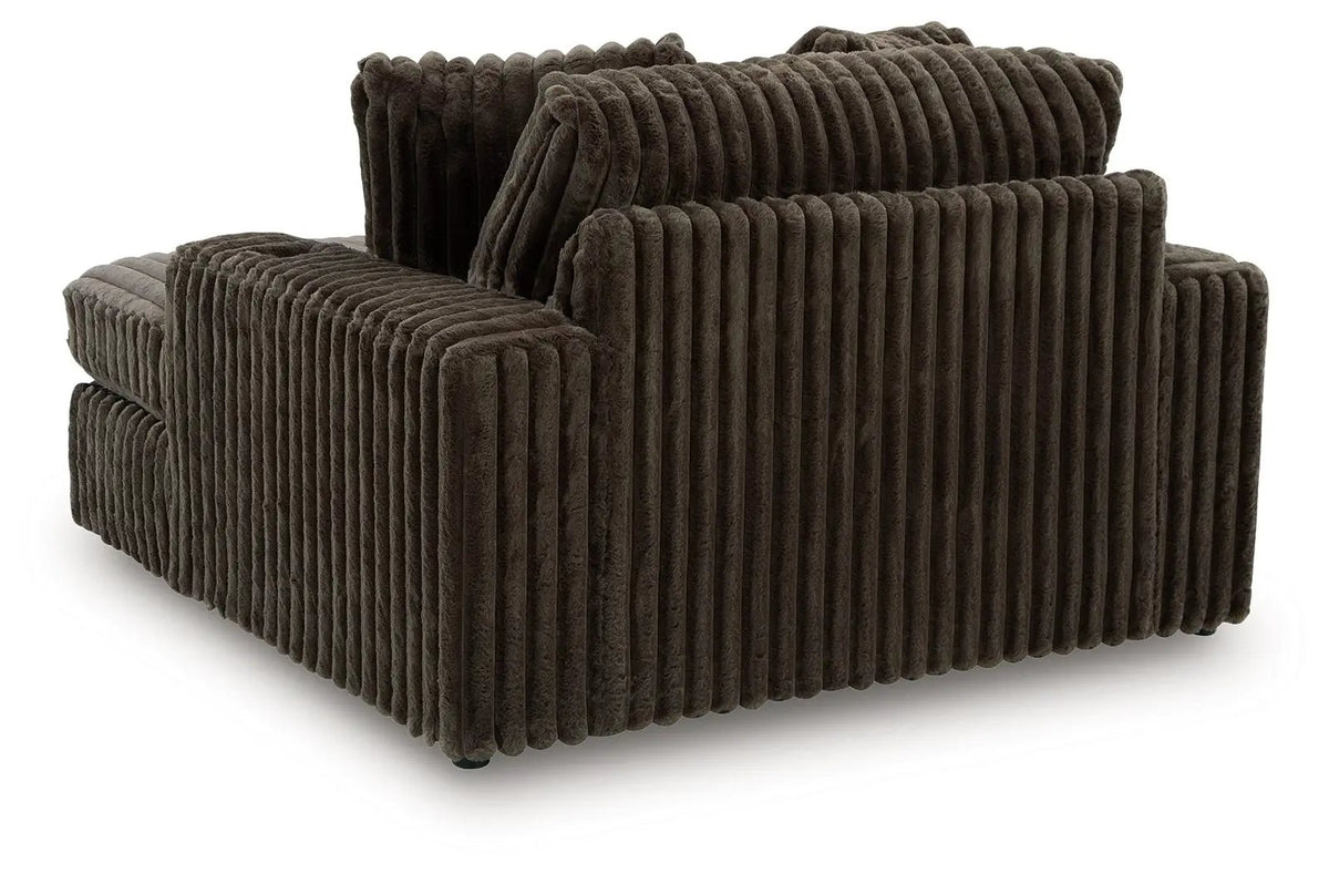 Midnight Madness Oversized Chaise | Jumbo Corduroy Upholstery | Plush Cozy Seating | 64 Inch Length