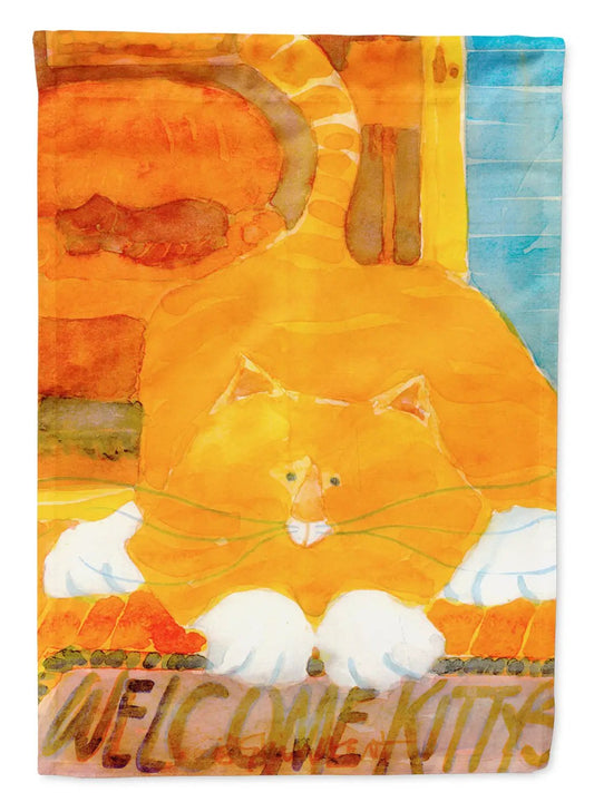 Big Orange Cat Welcome Garden Flag Mailbox Decorative Yard Banner Outside Patio Artwork for Flower Beds, Garden Size, Multicolor from PriceLows™