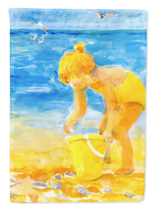 Little Girl at the beach Garden Flag Mailbox Decorative Yard Banner Outside Patio Artwork for Flower Beds, Garden Size, Multicolor from PriceLows™