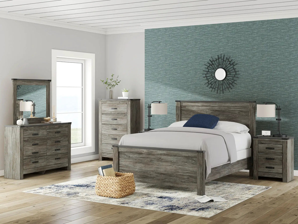 Frandern Panel Bedroom Set | 4-Piece | Cool Casual Style | Bedroom Package