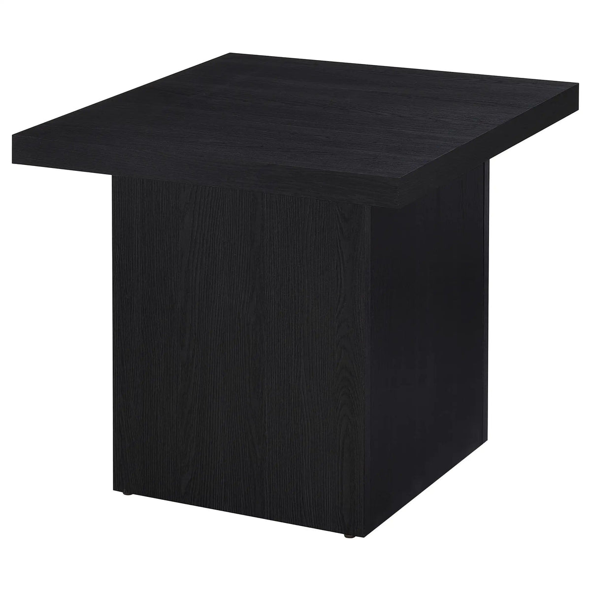 Devar 2-piece Square Cocktail Coffee End Table Set | 2-Piece Set | Engineered Wood & Veneer | Black