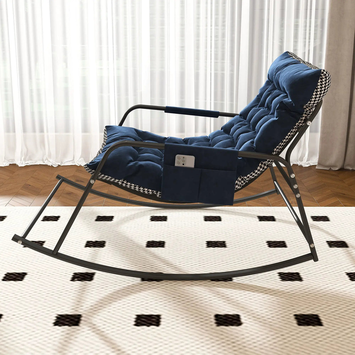 Rocking Chair With Storage | Cushions And Armrests | Quick-Recovery Cushion | All-Weather Indoor Outdoor