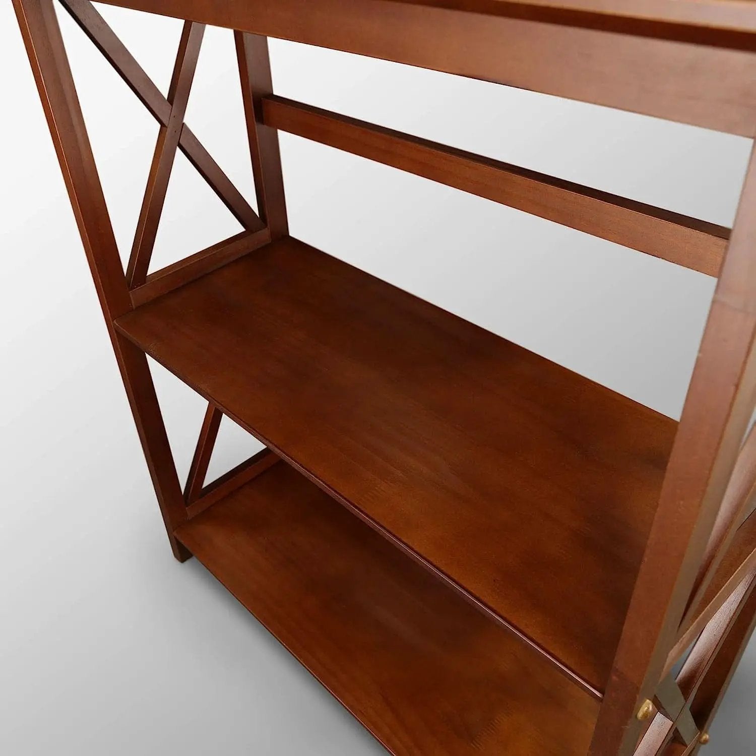 Shelf Bookcase With X Design Three Shelf Storage For Books from PriceLows™