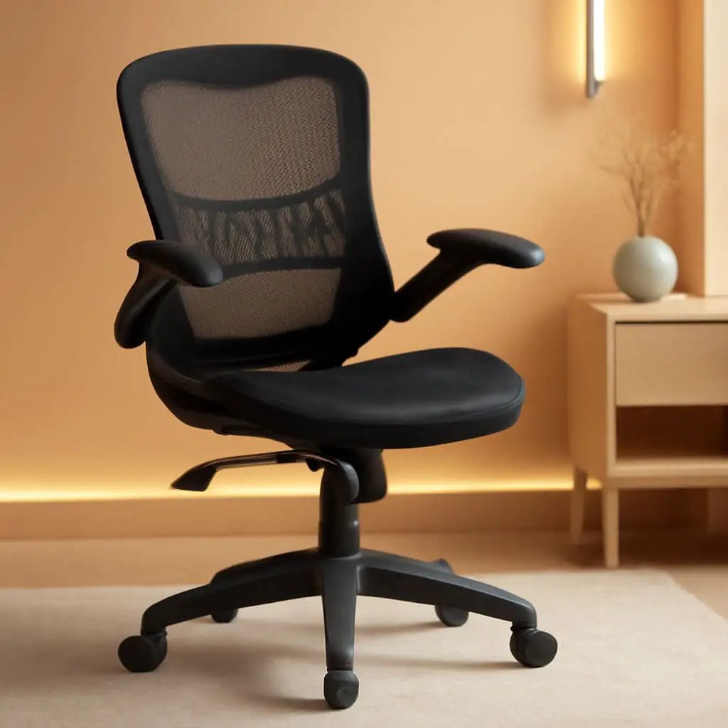 Office Star Ventilated Desk Chair With Breathable Mesh Seat Back Black Base from PriceLows™