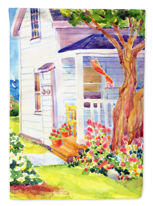 White Cottage at the beach Garden Flag Mailbox Decorative Yard Banner Outside Patio Artwork for Flower Beds, Garden Size, Multicolor from PriceLows™