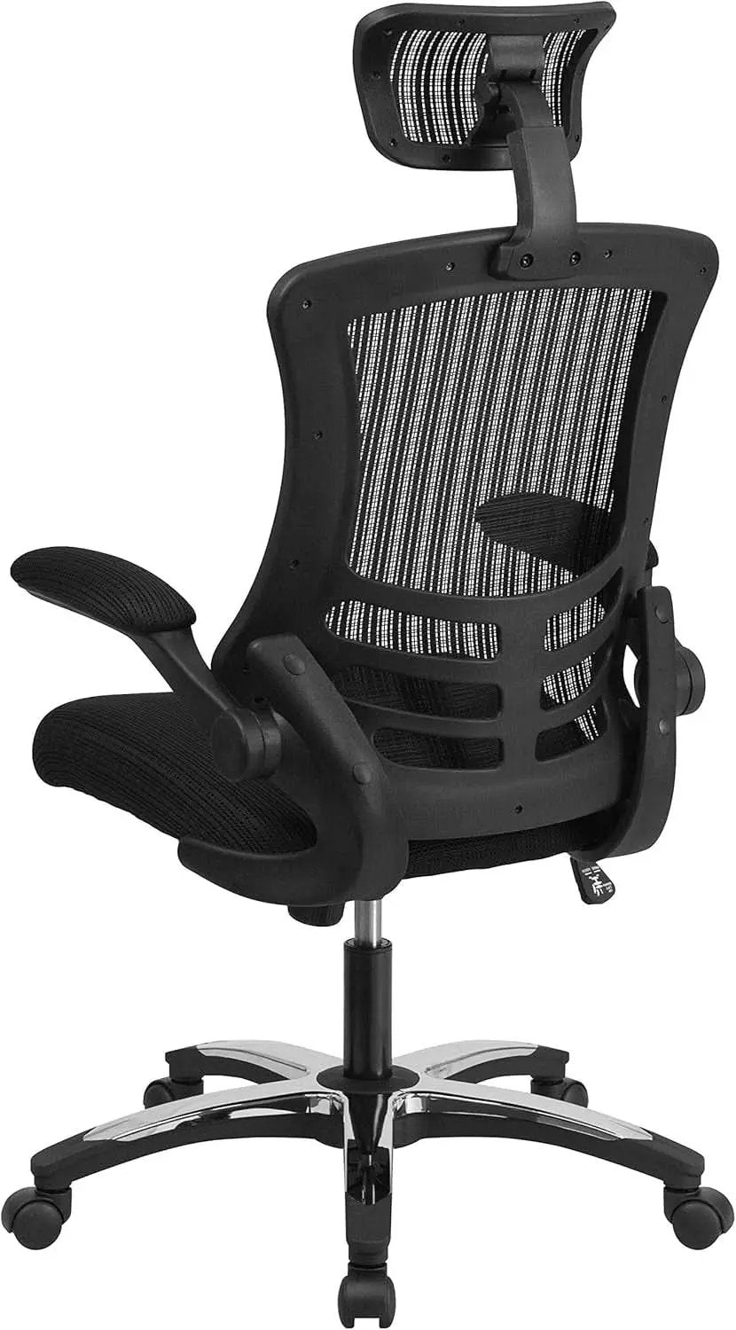 High Back Swivel Office Chair With Lumbar Support Black from PriceLows™