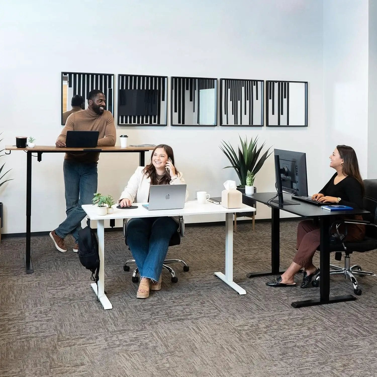 47.2 Inches Electric Standing Desk Height Adjustable from PriceLows™