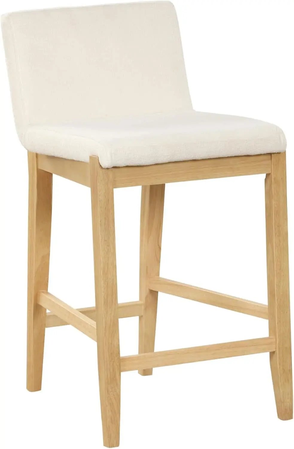 Gracie Modern Counter Height Bar Stool Cream Boucle from PriceLows™