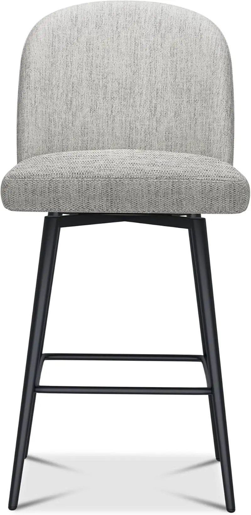 Counter Height Bar Stools 26 Inch 360 Swivel Grey Set of 3 from PriceLows™