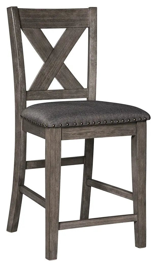 Caitbrook Upholstered Barstool | Set Of 2 | Gray | 24.63 Inch Seat Height