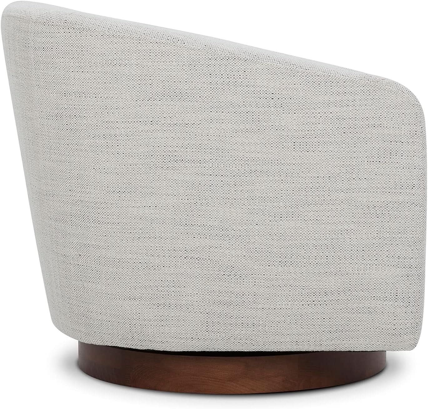 Ivory Swivel Barrel Chair With Plush Foam Back Cushion from PriceLows™