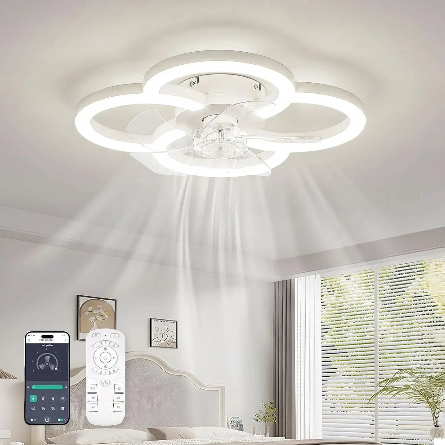 Low Profile Ceiling Fan With Lights And Remote Control from PriceLows™