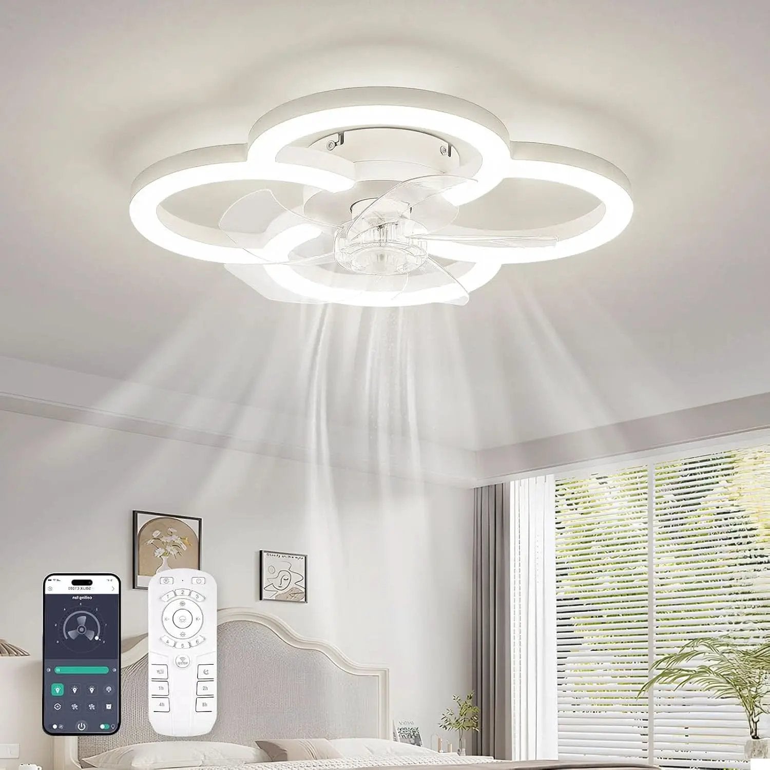 Low Profile Ceiling Fan With Lights And Remote Control from PriceLows™