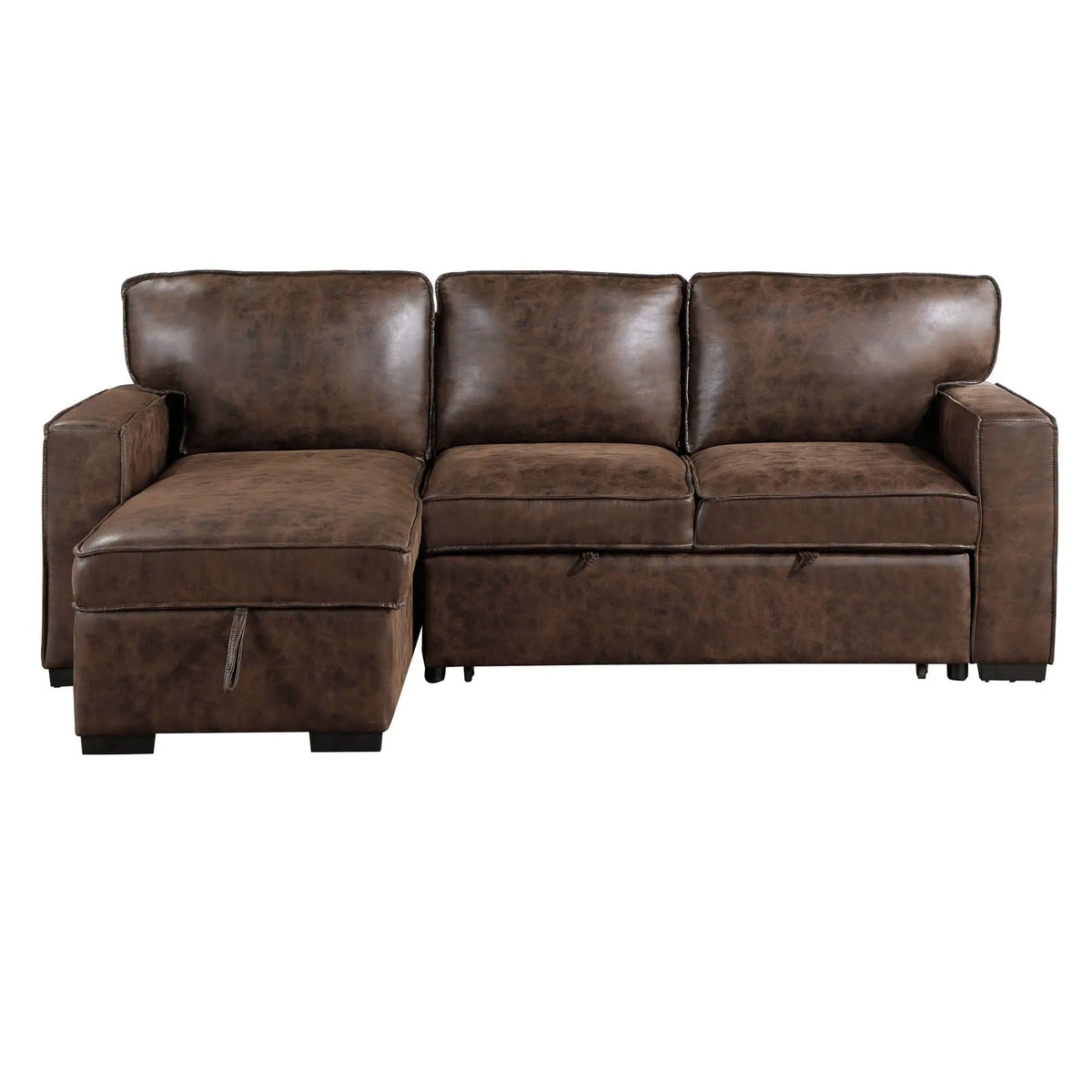 Territory Pull Out Sofa Bed Sleeper Sectional | 3 Pieces | Fabric | Bedroom