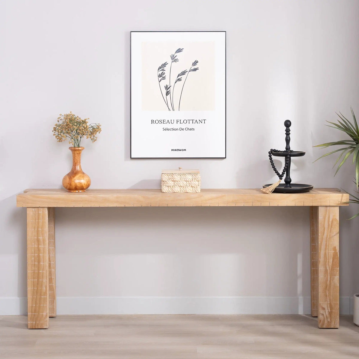 Console Table, Entryway Table With Design, Long Narrow Sofa Table For Living Room | 77.2 x 14.4 x 30.1 in | Wood | Living Room