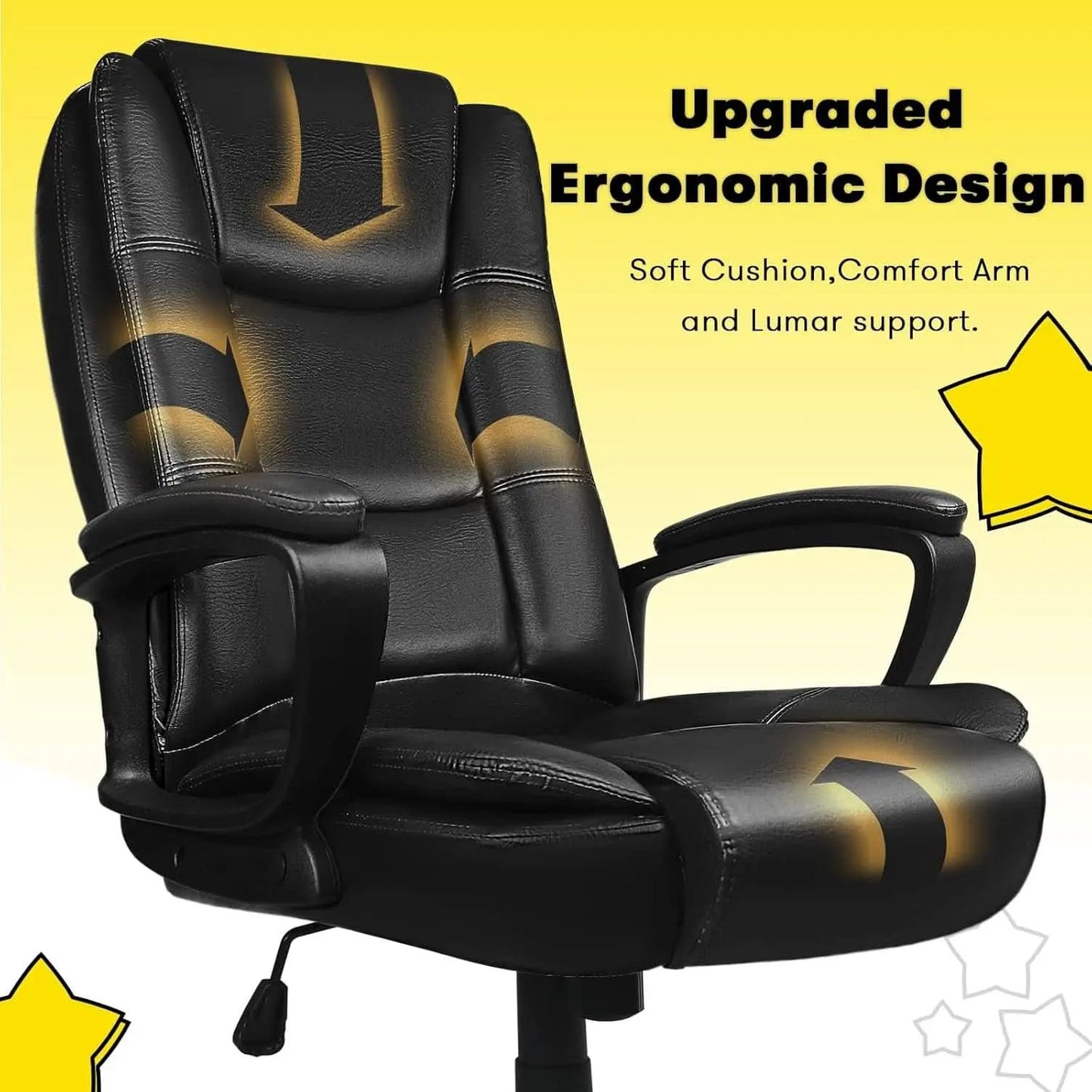 Big And Tall Ergonomic Office Chair Adjustable Armrests from PriceLows™