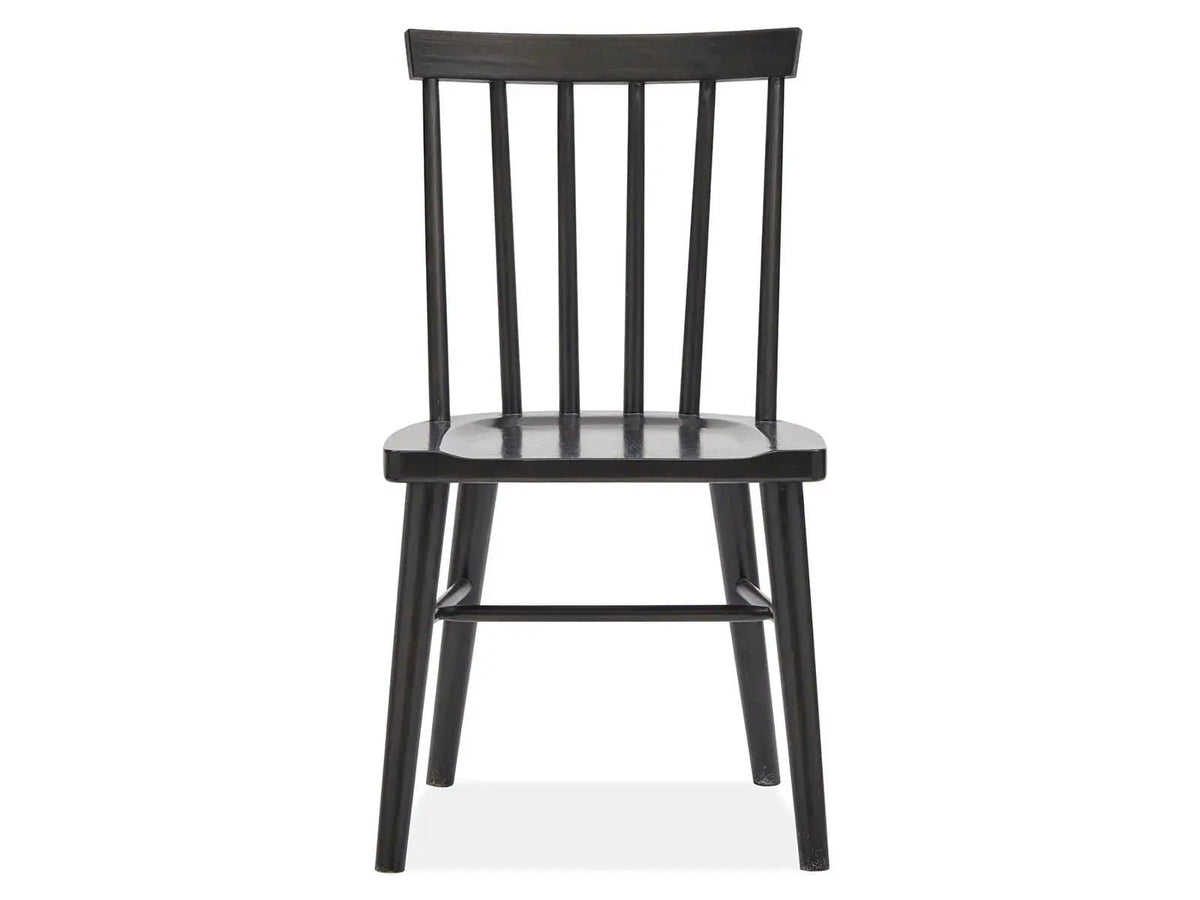 Lindon Dark Dining Side Chair (Set of 2) | 20.5 x 20 x 36 in | Oak Veneer & Metal | Coffee Bean