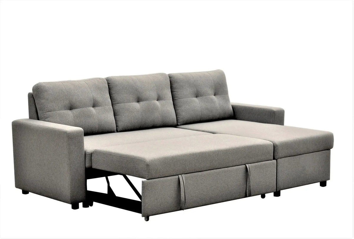 Convertible L Shaped Sectional Sleeper Sofa | Pull Out Bed | 2-in-1 Design | Space-Saving