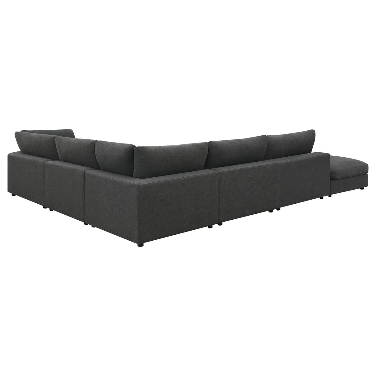 Serene 6-piece Upholstered Modular Sectional Sofa | 6-Piece Set | Linen | Charcoal
