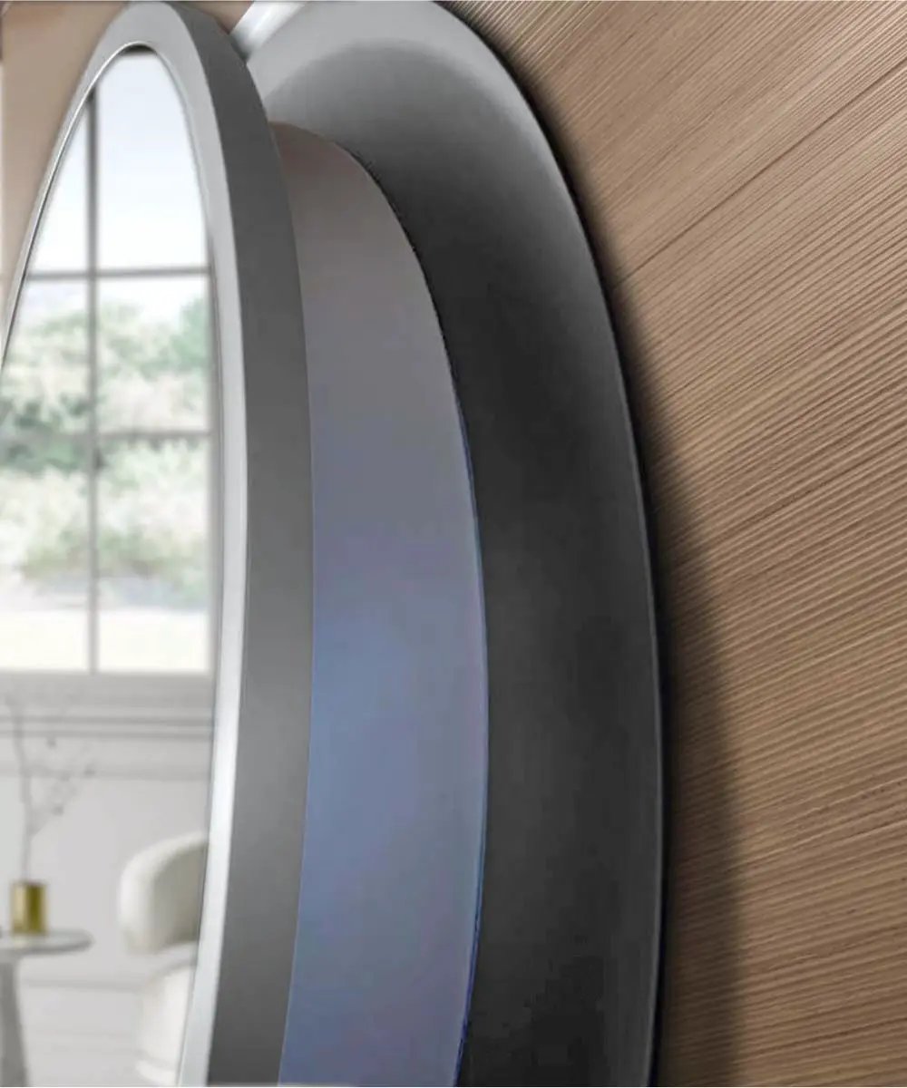 Bathroom Vanity Mirror | Backlit Led Light | Satin Nickel | 30 Inch