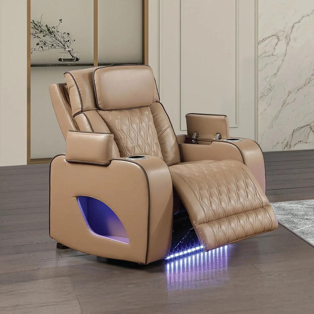Power Reclining Chair | Vibrating Massage | LED Lighting