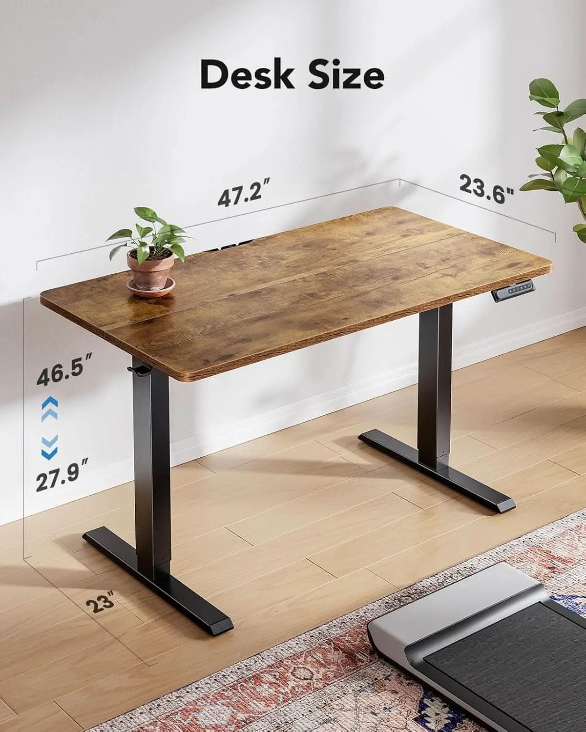 48x24 Inch Electric Standing Desk With Adjustable Height from PriceLows™