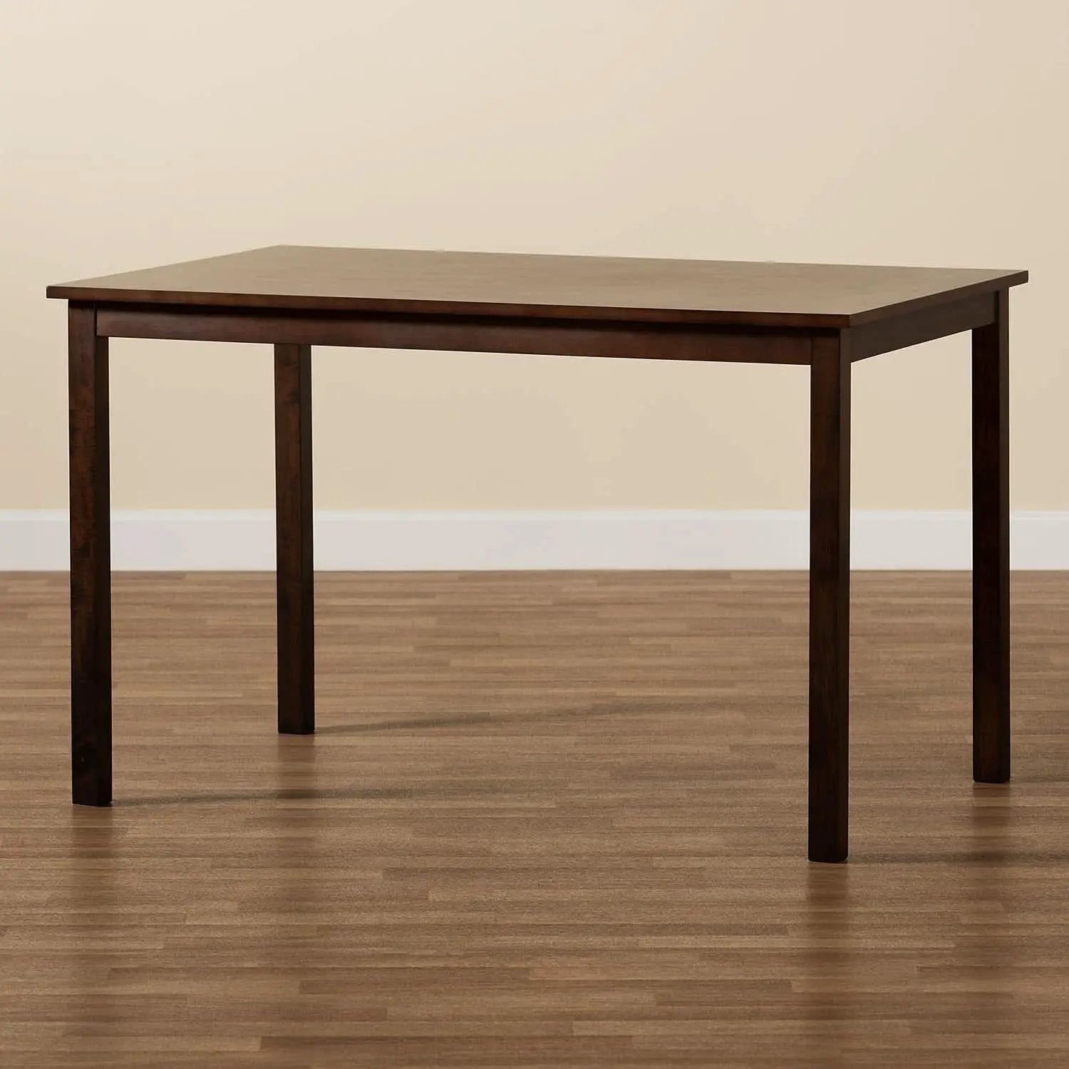 Andrew Modern Dining Table Dark Brown Hardwood Finish from PriceLows™