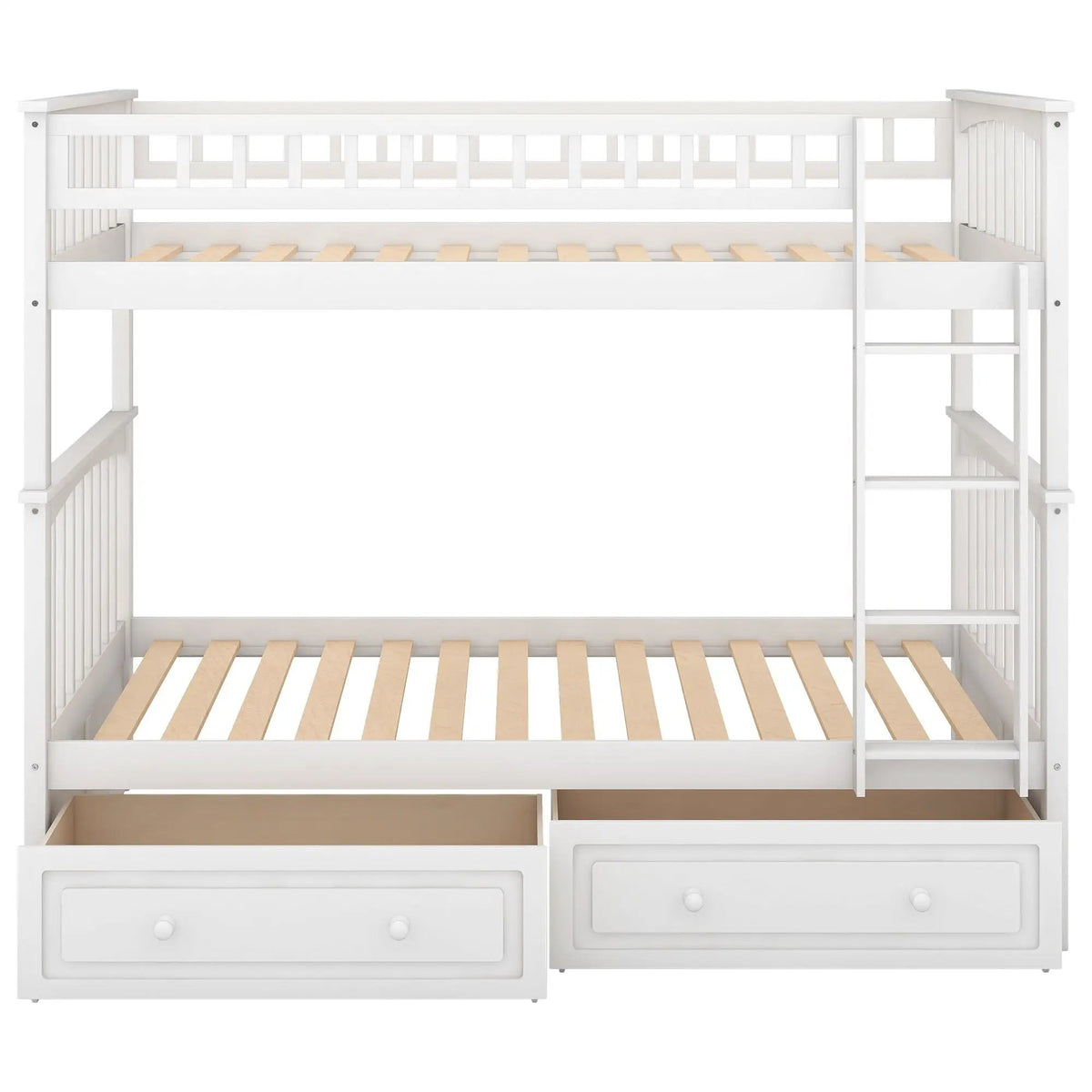 Twin Over Twin Bunk Bed | With Storage Drawers | Convertible | Twin Size